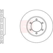 Apec 2 x Vented Brake Discs fits Isuzu Rodeo I 2002-2012 2.5