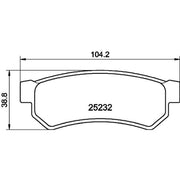 DON Rear Brake Pad Set fits Chevrolet Lacetti 2005-2013 1.4 1.6 1.8 2.0