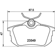 Mintex Rear Brake Pad Set fits Mitsubishi Carisma 1995-2006 1.3 1.6 1.8 1.9