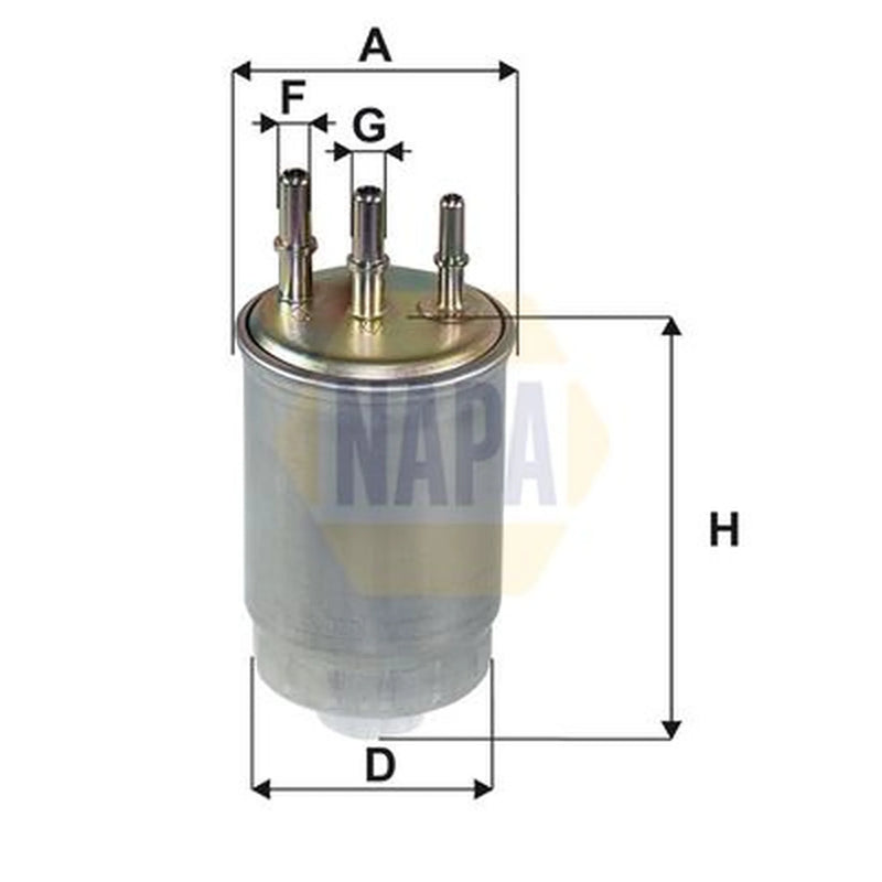 NAPA Fuel Filter Element fits Ssangyong Actyon I 2005-2013 2.0