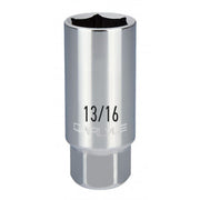 Carlyle Tools 1/2In Drive 13/16In Chrome Spark Plug Socket - image 1