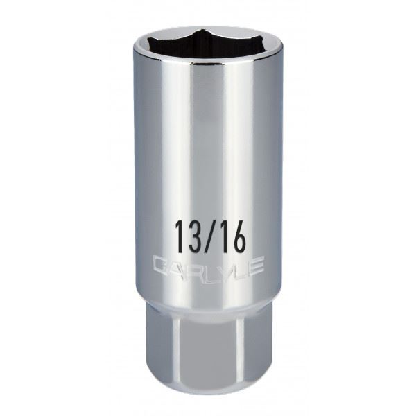 Carlyle Tools 1/2In Drive 13/16In Chrome Spark Plug Socket - image 1