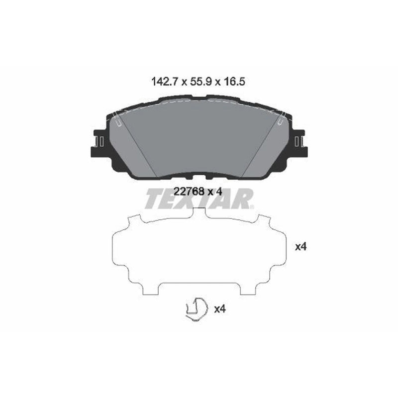 Textar Front Brake Pad Set 2276801