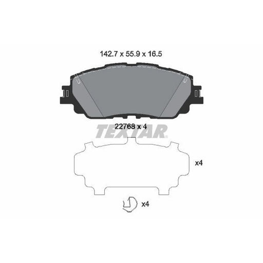 Textar Front Brake Pad Set 2276801