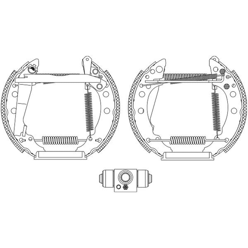 Mintex Brake Shoe Set Axle Kit fits Audi 50 1974-1978 1.1 1.3