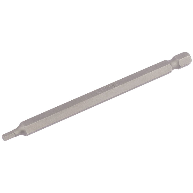 Draper Hexagonal Insert Bit, 3mm, 1/4" Hex, 100mm Long (Pack of 1) 64372 Draper - Dynamic Drive