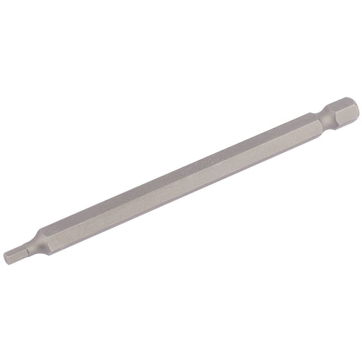 Draper Hexagonal Insert Bit, 3mm, 1/4" Hex, 100mm Long (Pack of 1) 64372 Draper - Dynamic Drive