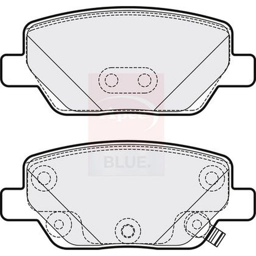 Apec Rear Brake Solid Discs & Pads fits Fiat Tipo 2015-2020 1.3 1.4 1.6