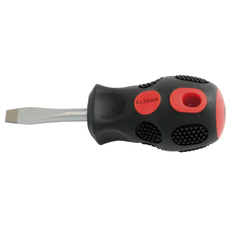 Draper Plain Slot Flared Tip Screwdriver, 6 x 38mm 40007 Draper - Dynamic Drive