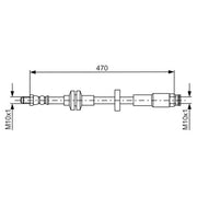 Bosch Brake Hydraulic Hose Line Front fits Alfa Romeo Giulietta 2010-2020