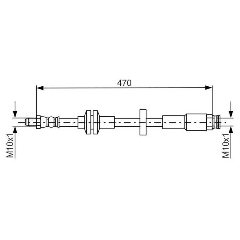 Bosch Brake Hydraulic Hose Line Front fits Alfa Romeo Giulietta 2010-2020