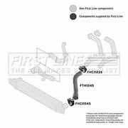 First Line Intercooler Turbo Charge Air Hose Front fits Fiat Fiorino 2007 on 1.3