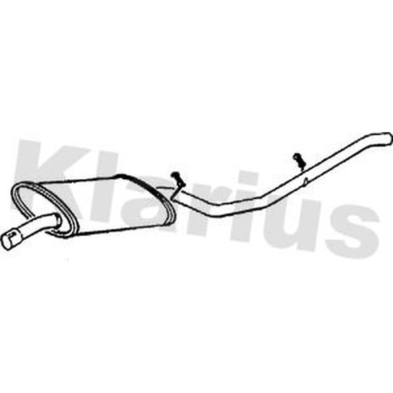 Klarius Box With Tail Pipe Rear fits Ford Fiesta 1976-1983 0.9 1.1