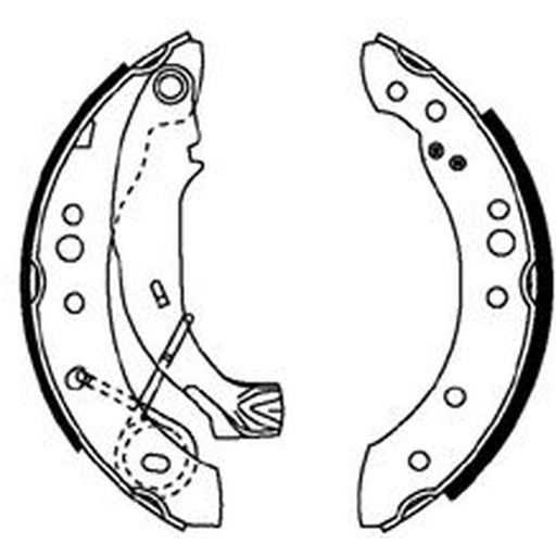 Abtex Brake Shoe Set Axle Kit fits Citroën C2 2003-2012 1.1 1.4