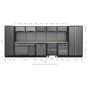 Superline Pro Superline PRO Storage System with Pressed Wood Worktop 4.9m Superline Pro - Dynamic Drive