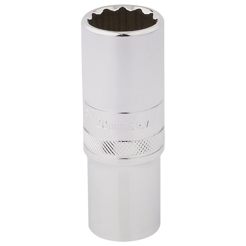 Draper HI-TORQ 12 Point Deep Socket, 1/2" Sq. Dr., 20mm 33787 Draper - Dynamic Drive