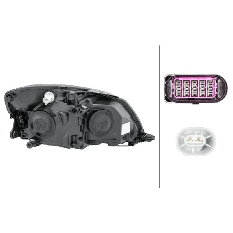 Hella Headlight Headlamp W5W Left fits Skoda Fabia II 2006-2014 1.2 1.4 1.6 1.9