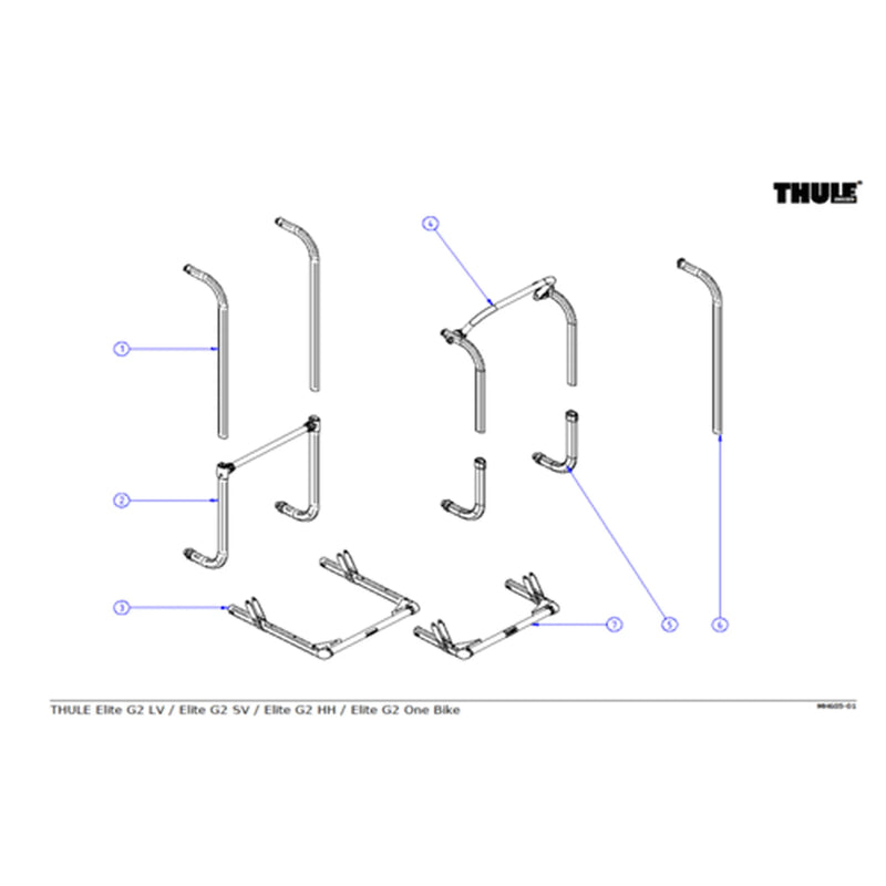 Thule ELITE G2 LV BODY&CROSSBAR&T PC - 1500602636