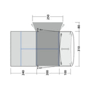 Outwell Jonesville 440SA Flex Drive-Away Awning Campervan 175 - 200 cm Outwell - Dynamic Drive