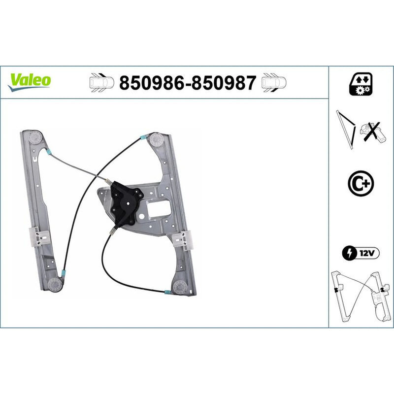 Valeo Electric Window Regulator Lifter Left Front 850986