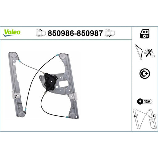 Valeo Electric Window Regulator Lifter Left Front 850986