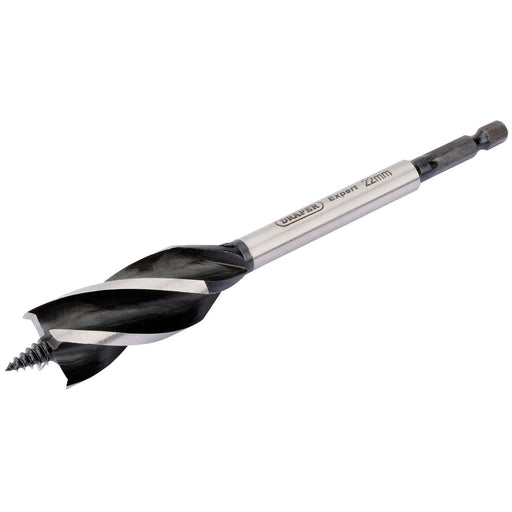 Draper 4 Fluted Auger Bit, 22 x 165mm 35123 Draper - Dynamic Drive