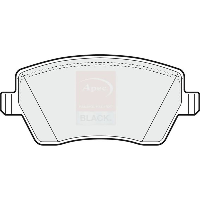 Apec Black Front Brake Pad Set fits Dacia Dokker 2012-2021 1.5 1.6