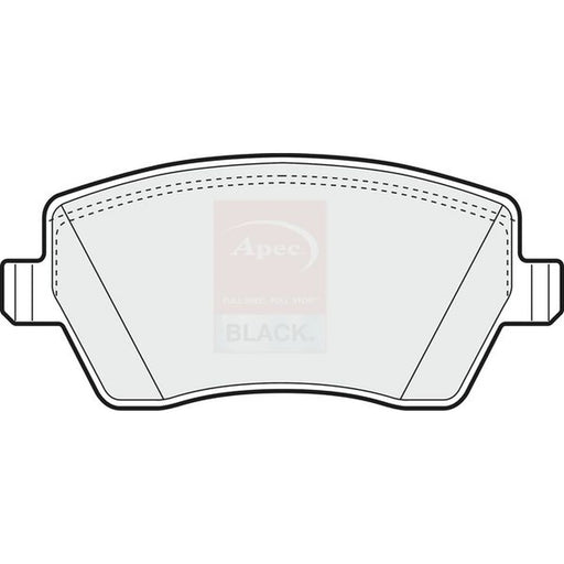 Apec Black Front Brake Pad Set fits Dacia Dokker 2012-2021 1.5 1.6