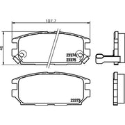 Mintex Rear Brake Pad Set fits Mitsubishi Galant 1996-2002 2.5