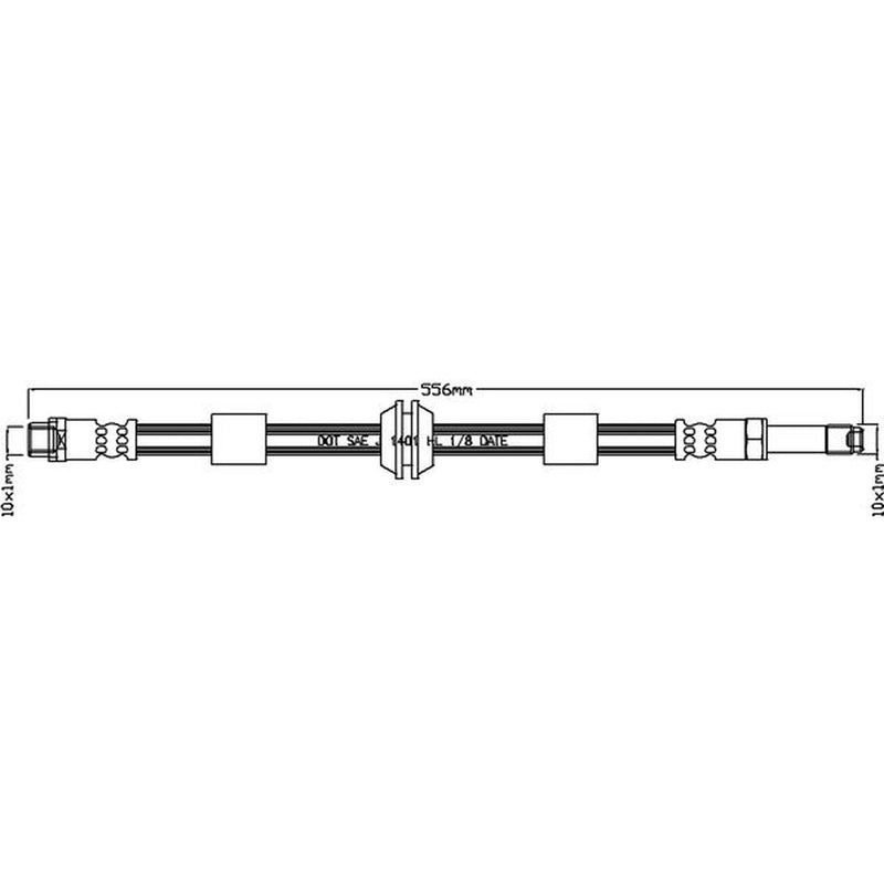 Juratek Brake Hydraulic Hose Line Right JBH1100
