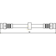 NAPA Brake Hydraulic Hose Line Rear fits Seat Cordoba 1993-2002