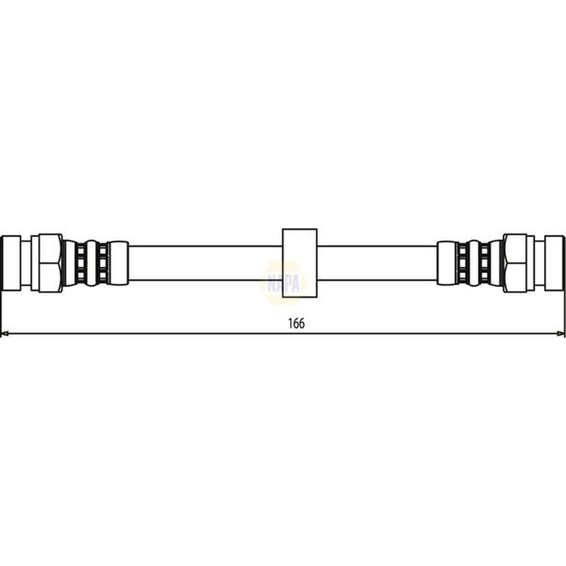 NAPA Brake Hydraulic Hose Line Rear fits Seat Cordoba 1993-2002