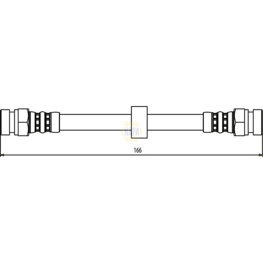 NAPA Brake Hydraulic Hose Line Rear fits Seat Cordoba 1993-2002