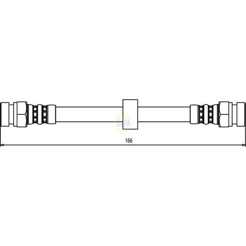 NAPA Brake Hydraulic Hose Line Rear NBH1325