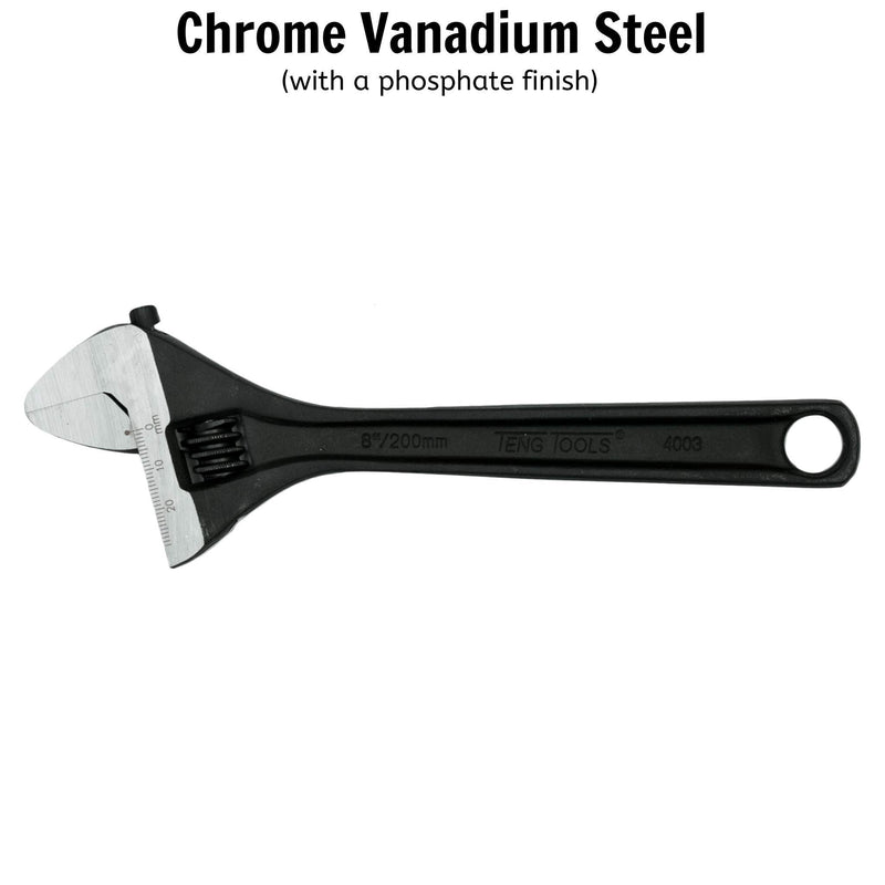 Teng Tools Adjustable Wrench 200mm Teng Tools - Dynamic Drive