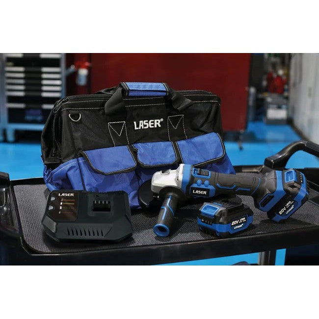 Laser Tools Cordless Angle Grinder 20V Kit (Euro) - PL