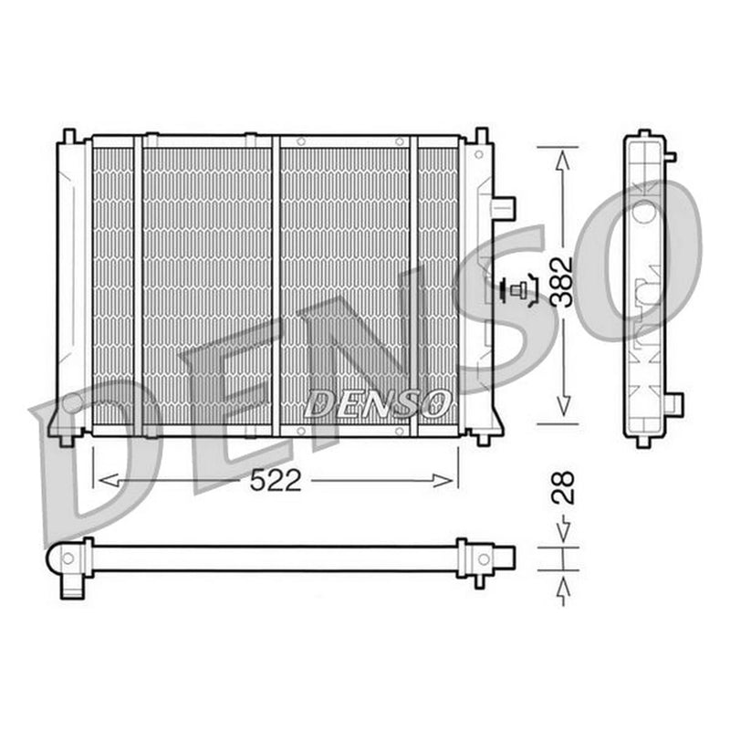 Denso Engine Radiator fits MG Zs 2001-2005 1.6