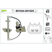 Valeo Electric Window Regulator Lifter Left Rear 851024