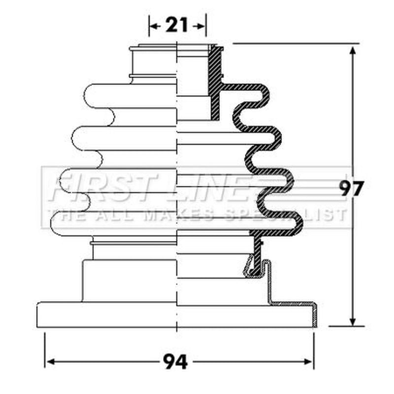 First Line Drive Shaft Bellow Kit Front Left fits Skoda Superb I 2001-2008
