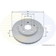 Comline Front Brake Discs & Pads fits Toyota Corolla 2019 on 1.8