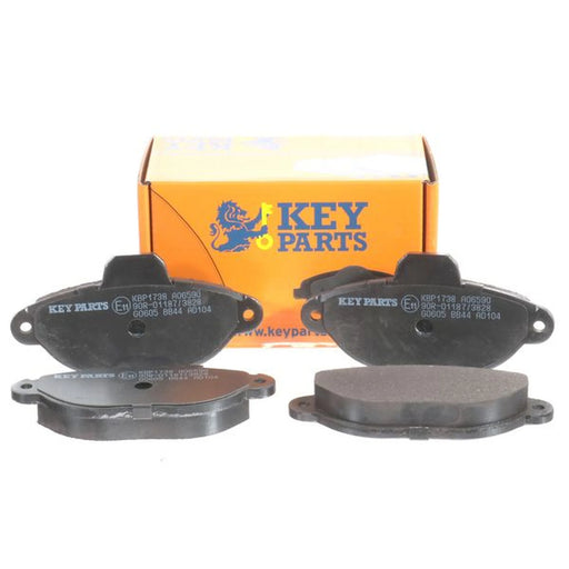 Key Parts 4 x Front Brake Pad Set fits Fiat 500 2007 on 1.2