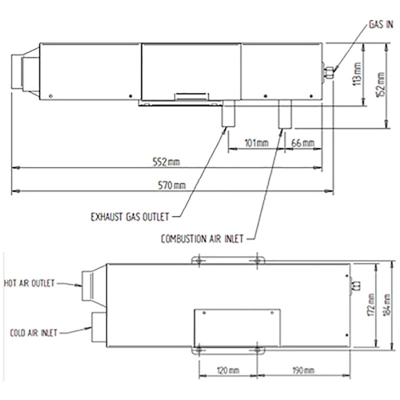 Heatsource HS2000E Blown Air Heater - Efficient & Compact Heating Heatsource - Dynamic Drive