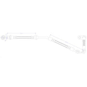 Juratek Brake Hydraulic Hose Line Front Right fits Subaru Trezia 2011 on 1.3 1.4