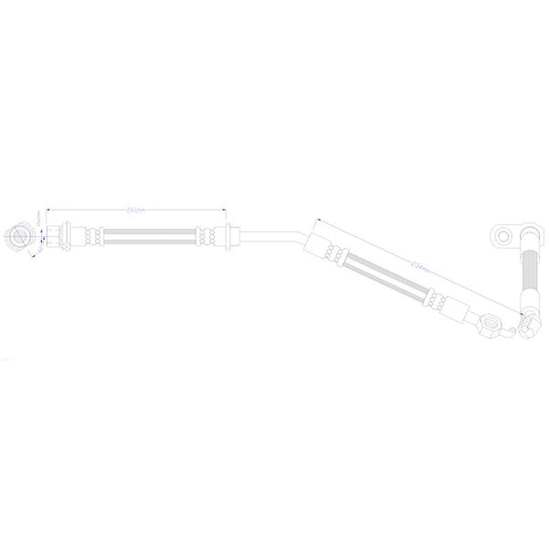 Juratek Brake Hydraulic Hose Line Front Right fits Subaru Trezia 2011 on 1.3 1.4