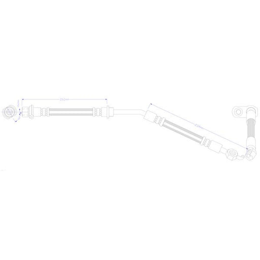 Juratek Brake Hydraulic Hose Line Front Right fits Subaru Trezia 2011 on 1.3 1.4