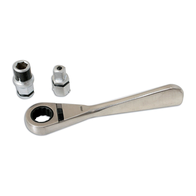 Laser Go Thru Ratchet with Bit & Socket Adaptor 1/4"D 4002 Laser - Dynamic Drive