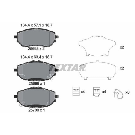 Textar Front Brake Pad Set 2569801