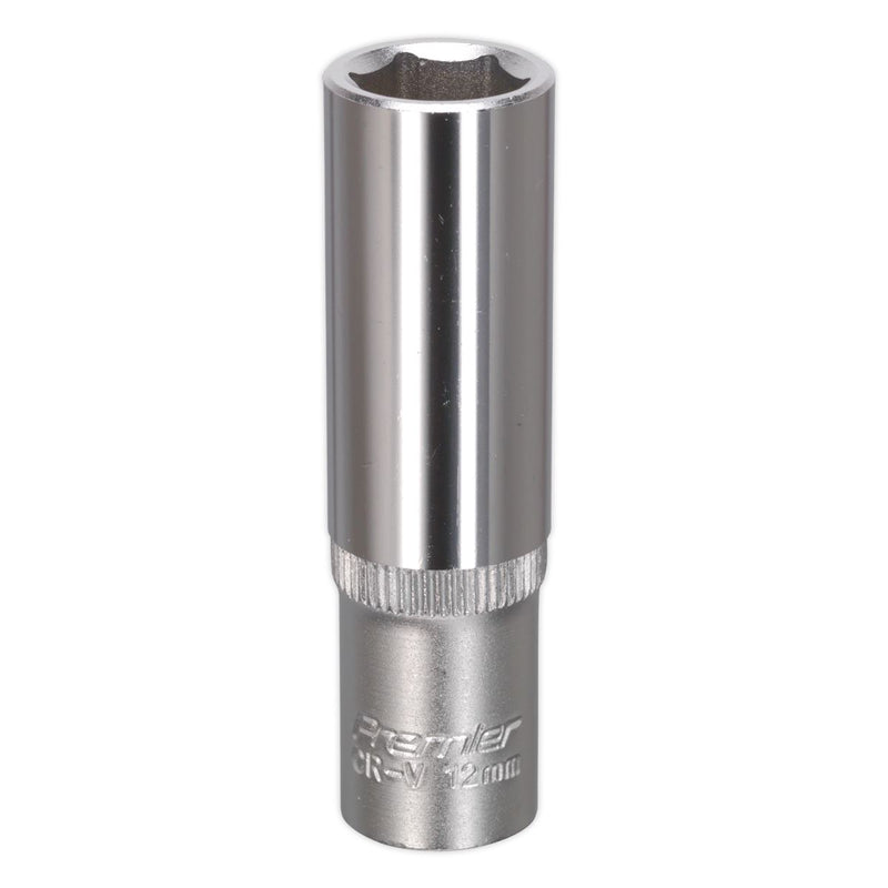 Sealey WallDrive Socket 12mm Deep 3/8"Sq Drive S3812D Sealey - Dynamic Drive