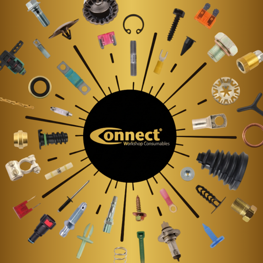 Connect Number Plate Screw 10 x Black Polytop 100pc 1-3