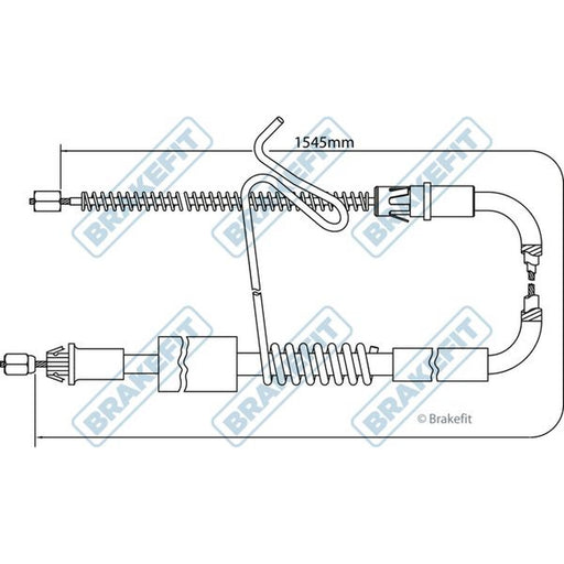 Apec Handbrake Cable Left Rear fits Ford Transit 2000-2014 2.0 2.2